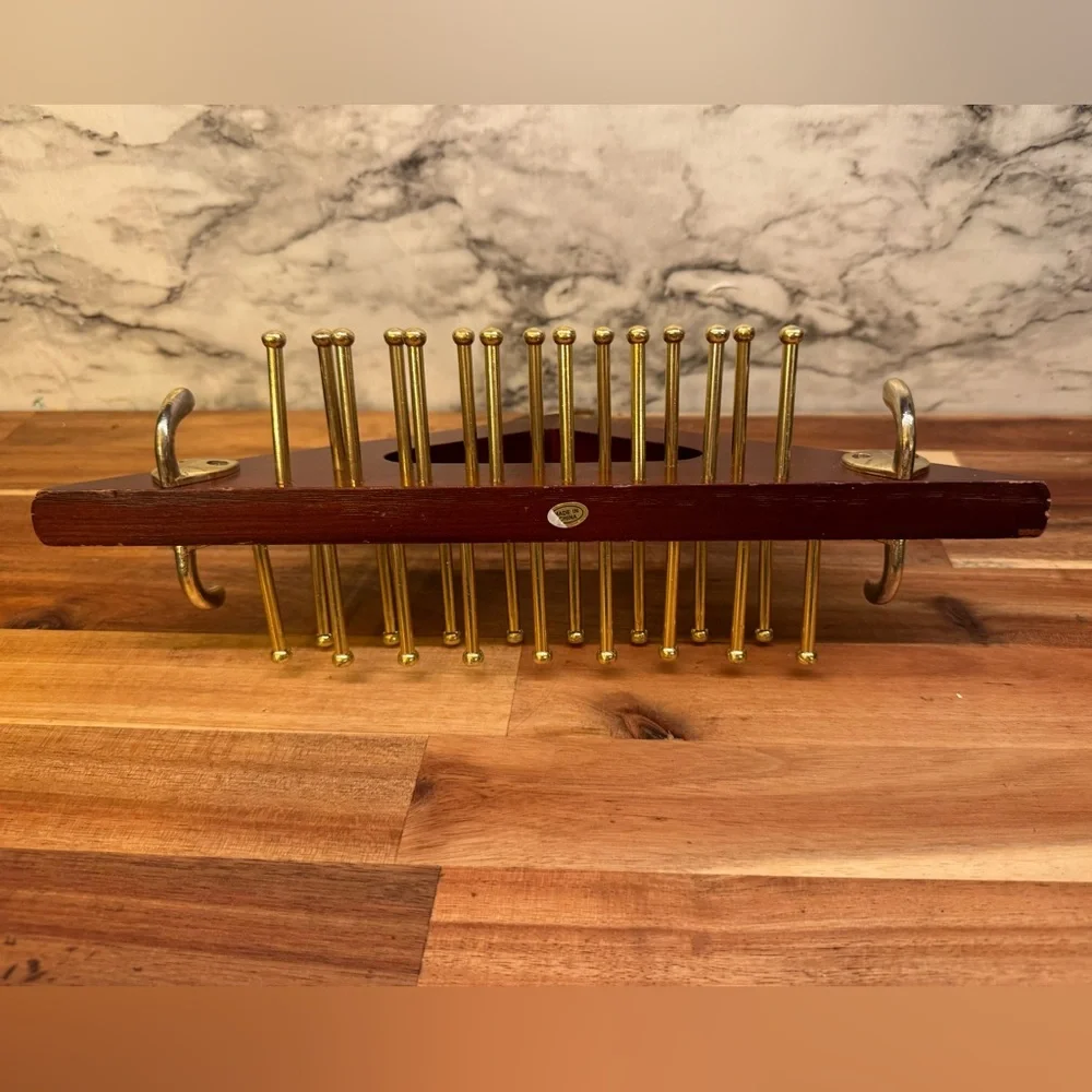 Elegant Brown and Gold Accessories Hanger